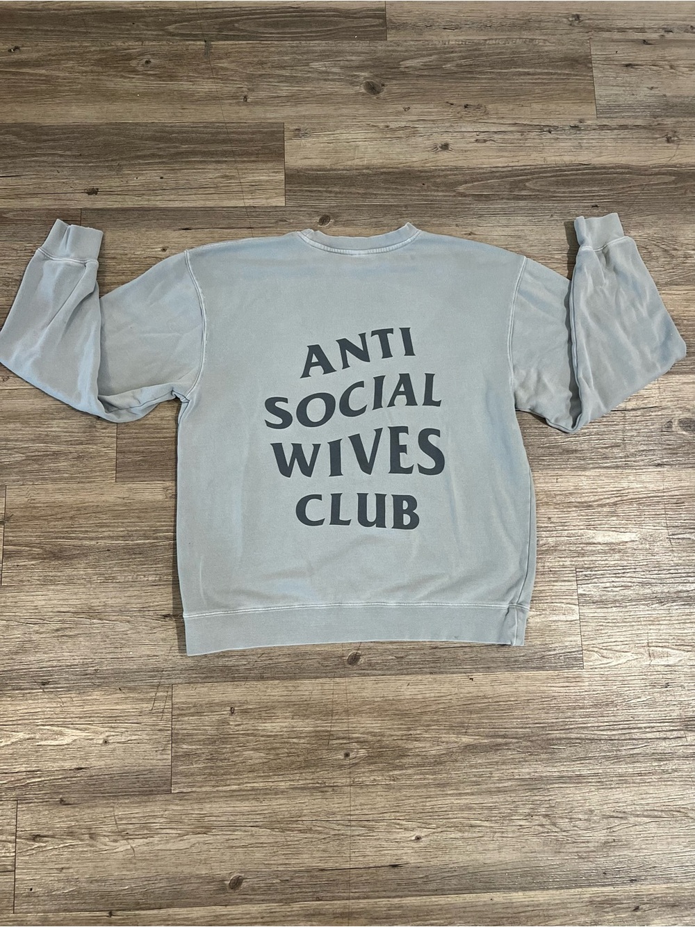 Anti Social Wives Club Hoodie Light Green Size Medium